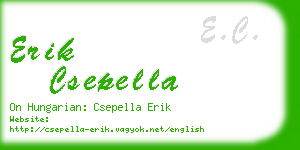 erik csepella business card